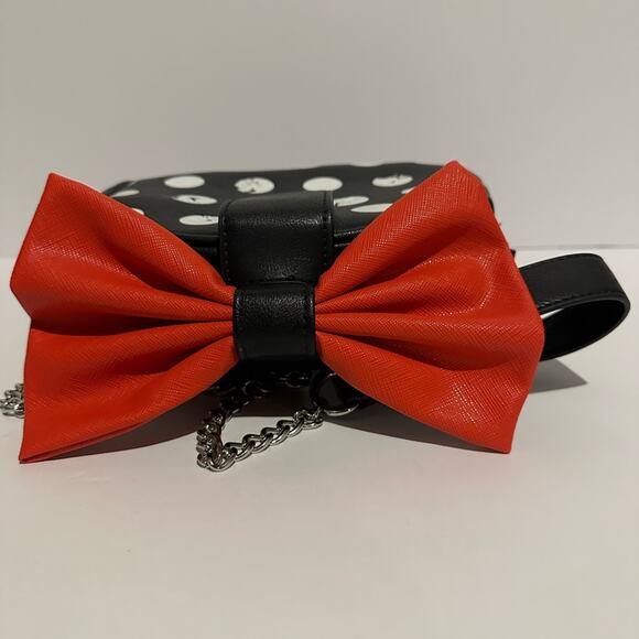 Loungefly & Disney Minnie Mouse Polka Dot Small Crossbody Bag Purse Whimsical - Picture 5 of 14